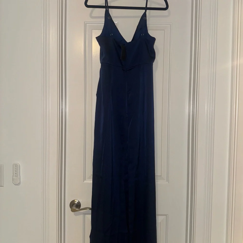 REVOLVE Navy Blue Satin Dress - Picture 7 of 7